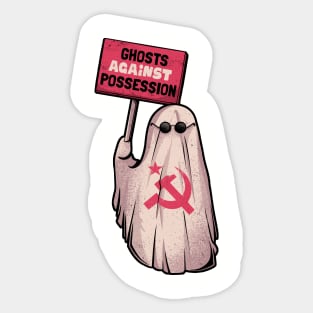 Ghosts Against Possession - Funny Communist Ghost Gift Sticker